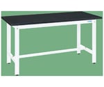 軽量実験用作業台（KHC/耐荷重350kg/特殊アクリル系樹脂天板/H800）1500×750×800mm パールホワイト　KHC-1575W