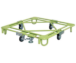 自在移動回転台車（フロアストッパー付）1100×1100×450mm サカエグリーン　RB-4RG