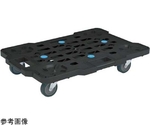 サカエメッシュキャリー 390×520×118mm（エラストマー車 4輪自在）ブラック 10台入　SCR-M400EBKX