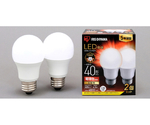 LED電球 E26 広配光2P 電球色 40形（485lm）　LDA4L-G-4T62P