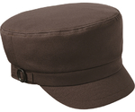 マスク掛けボタン付き帽子 ブラウン　SHAU-2101-C3