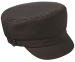 マスク掛けボタン付き帽子 ブラック　SHAU-2101-B9