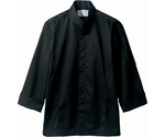 コックコート 兼用 長袖 黒 L　6-1033 L