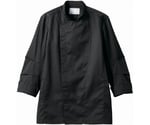 コックコート 兼用 長袖 黒 L　6-1120 L