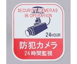100x 90mm 防犯用ｽﾃｯｶｰ(ｶﾒﾗ24時間監視/5枚)　EA983TS-49