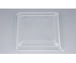 プラスチック製 簡易食品容器  175×175×12mm CZ-220 透明蓋（N） 50枚×12袋　00900022000000028