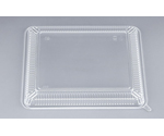 プラスチック製 簡易食品容器  223×186×12mm CZ-222 透明蓋（N） 50枚×12袋　00900022200000028