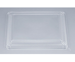 プラスチック製 簡易食品容器  243×186×12mm CZ-223 透明蓋（N） 50枚×12袋　00900022300000028