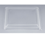 プラスチック製 簡易食品容器  253×194×12mm CZ-224 透明蓋（N） 50枚×8袋　00900022400000028