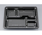 プラスチック製 簡易食品容器  269×210×31mm CZ-224 BS黒本体（N） 50枚×8袋　00900022400450208