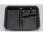 プラスチック製 簡易食品容器  238×190×33mm Z-256-1 BS黒セット 100枚×6袋　01010025601450201