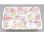 プラスチック製 簡易食品容器  256×190×33mm Z-257 蘭セット 100枚×6袋　01010025700390101