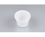 プラスチック製 簡易食品容器  φ85×59mm UFカップ85-180 ホワイト本体 100枚×25袋　01280085180300000