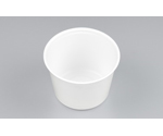 プラスチック製 簡易食品容器  φ105×72mm UFカップ105-360 ホワイト本体 100枚×20袋　01280105360300000