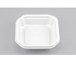 プラスチック製 簡易食品容器  100×100×25mm BF-10 ホワイト本体 50枚×48袋　01400001000300000