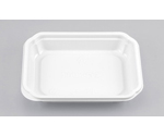 プラスチック製 簡易食品容器  148×110×25mm BF-12 ホワイト本体 50枚×24袋　01400001200300000