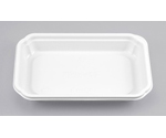 プラスチック製 簡易食品容器  176×110×25mm BF-13 ホワイト本体 50枚×24袋　01400001300300000