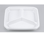 プラスチック製 簡易食品容器  176×150×22mm BF-18 ホワイト本体 50枚×24袋　01400001800300000