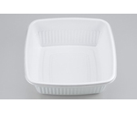 プラスチック製 簡易食品容器  155×155×56mm BF-210 ホワイト本体 50枚×24袋　01400021000300000