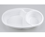 プラスチック製 簡易食品容器  243×156×45mm BF-213 ホワイト本体 50枚×18袋　01400021300300000