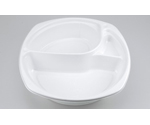 プラスチック製 簡易食品容器  235×235×52mm BF-217 ホワイト本体 50枚×12袋　01400021700300000