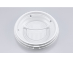 プラスチック製 簡易食品容器  φ170×35mm TNパイン17-A ホワイト中皿 50枚×12袋　03506001701300010