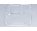 プラスチック製 簡易食品容器  230×230×7mm CBFNランチ13 嵌合蓋 50枚×8袋　07103001300000030