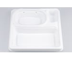 プラスチック製 簡易食品容器  231×231×33mm CBFNランチ13 ホワイト本体 50枚×8袋　07103001300300000