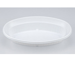プラスチック製 簡易食品容器  232×142×45mm CBH-214 ホワイト本体 50枚×24袋　07200021400300000