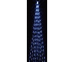 【1728球】LEDドレープライトロングサイズ（10m）屋外使用可 ホワイト/ブルー　28-53-1-1