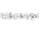 メタリックポインセチアクリスマスガーランド 大 180cm シルバー　28-106-3-2