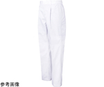 男性用混入だいきらい横ゴム・裾口ストレートパンツ ホワイト S　FX70946