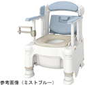 65-8874-13 ポータブルトイレFX-30S 標準便座 ミストブルー 532-951