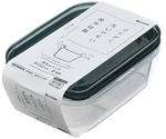 楽ちん 角型400ml2P クリアーブラック 1セット（2個入）　#1834
