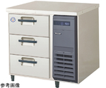 3段ドロワーテーブル冷蔵庫（ユニット右側）91L　LDC-080RM2-R