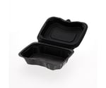 食品容器 バイオデリカシェルBOX 40 RHDT101 黒 25枚入　004450520