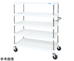 CSパールワゴン（中量/ナイロンウレタン/H1500/5段/直進安定金具付）1200mm パールホワイト　CSP-12155YNUW