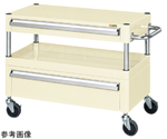 CSパールワゴン（中量/サイレントエラストマー/引出付/フラット型）600・600mm アイボリー　CSP-6061ACSEI