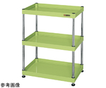 CSパールワゴン（固定/H770/3段）750×500×770mm グリーン　CSPN-7573
