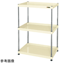 CSパールワゴン（固定/H1200/3段）750×500×1200mm アイボリー　CSPN-75123I