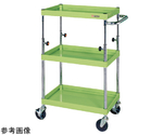 CSパールワゴン（高さ調整/ゴム/H850～1100）750×500×850～1100mm グリーン　TCSP-7583