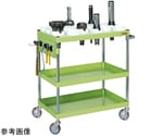 ツーリングワゴン パールワゴン 750×500×880mm グリーン ナイロンウレタン 50棚1段　CSP-31NUA