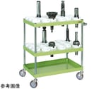 ツーリングワゴン パールワゴン 750×500×880mm グリーン ナイロンウレタン 50棚2段　CSP-32NUA