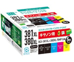 キヤノン用 BCI-380XL/381XL互換リサイクルインクカートリッジ 5色パック　ECI-C381XL-5P