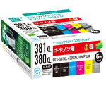 キヤノン用 BCI-380XL/381XL互換リサイクルインクカートリッジ 6色パック　ECI-C381XL-6P