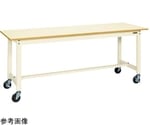 軽量作業台（KS/ポリエステル天板/キャスター付/直進安定金具無）900×600×740mm　KS-096PURI