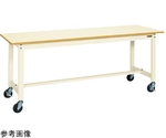 軽量作業台（KS/ポリエステル天板/キャスター付/直進安定金具無）900×750×740mm　KS-097PURI