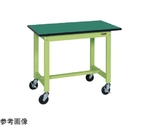 軽量作業台（KS/改正RoHS10対応サカエリューム天板/キャスター付/直進安定金具無）1500×750mm　KS-157FEUR