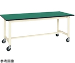 軽量作業台（KS/改正RoHS10対応サカエリューム天板/キャスター付/直進安定金具無）1500×600mm　KS-156FEURI