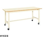 軽量作業台（KK/ポリエステル天板/キャスター付/直進安定金具無）900×600×810mm　KK-38UB1I